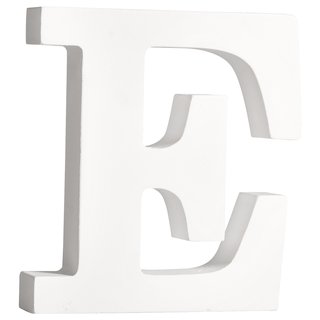 MDF- Buchstabe "E", weiß, 11cm, Stärke 2cm