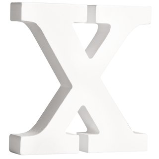 MDF- Buchstabe "X", weiß, 11cm, Stärke 2cm