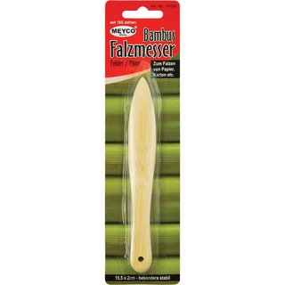 Falzmesser aus Bambus, 15,5 x 2 cm