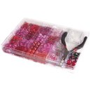 Perlen-Box mit Zange, pink/rot, 180g, 20x13,5cm, Farb- u....