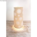 Bastelpackung Lampe Blumenrosette, 20cm ø, Höhe flexibel 25-50cm