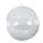 Plastik-Kugel, 2tlg., 8cm ø, kristall, mit Ausschnitt ø4,5cm