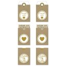 Sticker Tags - "made with love", kraft,...
