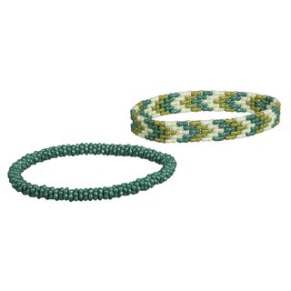 Bastelset Armbandset "Marie", orientgrün, 2 Stück