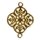 Metall-Zierlement Ornament Blume, gold, 15mm, Ösen 1mm ø, Beutel 1Stück