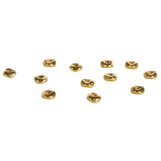 Metall-Perle, gold, 5x1mm, Beutel 12Stück