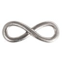 Metall-Zierelement Infinity, silber, 1,1x2,9cm, 2...