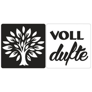 Labelset: Lebensbaum, "voll dufte", 25x25mm, Beutel 2Stück