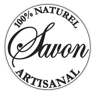 Label: "100% naturel artisanal", 45mm ø, Beutel 1Stück