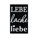 Label: "Lebe,lache,liebe", 40x65mm, Beutel...