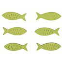 Holz-Streuteile Fische, lindgrün, 5x1,5cm, mit...