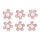 Deko-Sticker: Papierblüten m. Halbperle, rosé, m. Klebepunkt, Beutel 20Stück