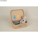 Pappmaché Koffer, FSC Recycled 100%, 24x16x8cm, mit Metall-Griff