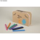 Pappmaché Koffer, FSC Recycled 100%, 24x16x8cm, mit Metall-Griff