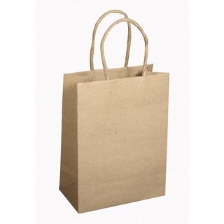 Papier-Tasche mit Henkel, FSC 100%, natur, 14x10,5x5,5cm