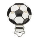 Schnulli-Ketten Clip Fussball, 37 mm x 11,5 mm,...