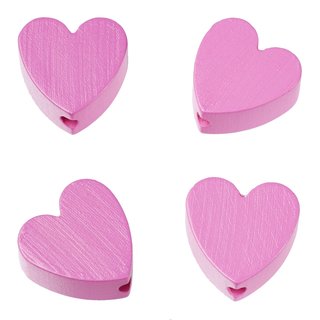 Schnulli-Herz 20 x 20 x 8 mm, Loch 3 mm, cyclam, 4 Stück