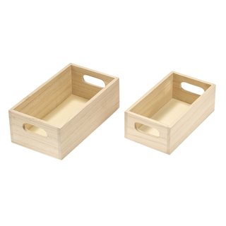 Holz-Boxen Set 2 Größen mit Tragegriff