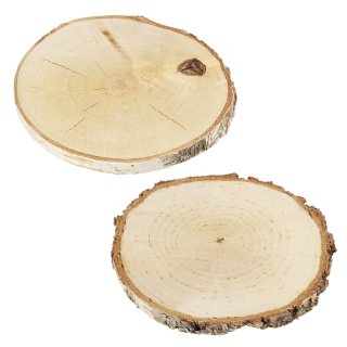 Birkenholzscheiben ca. 8 - 12 cm, Beutel 4 Stk.