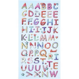 Softysticker Design Buchstaben, 9,5x18cm, 1 Bogen