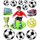 3D Sticker XXL Fußball, Beutel 14 Sticker