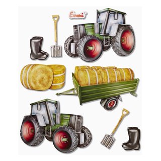 3D Sticker XXL Traktor, Beutel 8 Sticker