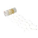 Trendy Perlenkette gold, 1 Meter, Meterware