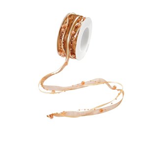 TRENDY-Band mit Perlen, 1 Meter, aprikot