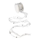 TRENDY-Band mit Perlen, 1 Meter, silber