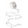 TRENDY-Band mit Perlen, 1 Meter, silber