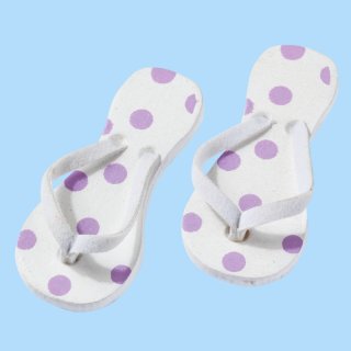 Flip-Flops, violett gepunktet, ca. 4,5 cm, Btl. à 2 Paar