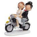 CREApop® Hochzeitspaar auf Motorrad, ca. 8,5 cm