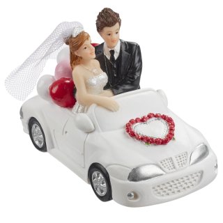 Brautpaar im Hochzeitsauto 10 x 5,5 cm