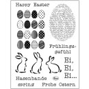 Silikonstempel „Frohe Ostern“ 14 x 18 cm