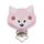 Schnulli-Ketten Clip Fuchs 37 mm x 11,5 mm, rose, 1 Stück