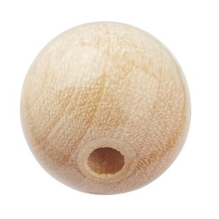 Schnulli-Holzperle 10 mm, natur-hell, 40 Stück