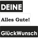 Labelset: "Deine", "Alles...","GlückWunsch", 30x15mm, 40x15mm, 50x15mm, Beutel 3Stück