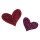 Patch "Hearts", 5x4cm, zum Aufbügeln, Beutel 2Stück