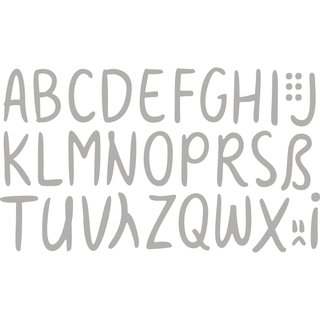 Stanzschabl. Set: freehand Alphabet, 2,4cm, Großbuchstaben, SB-Btl 29Stück