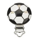 Schnulli-Ketten Clip Fussball, 37 mm x 11,5 mm, 1 St&uuml;ck