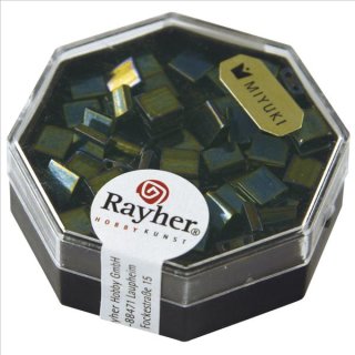 Miyuki-Perle-Tila, metallic, Dose 5g, 5x5x1,9 mm, Doppell. ø 0,8 mm