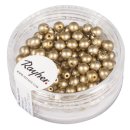 Renaissance Glaswachsperlen, matt, 4mm ø, gold,...