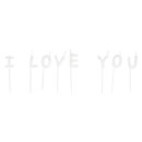 Kerzensticks "I LOVE YOU", weiß, 2x7,7cm,...