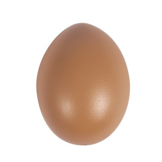 Plastik-Eier, 6cm ø, mittelbraun, Beutel 10Stück