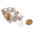 Set Plastik-Eier braun/weiß, 6cm ø, sortiert...