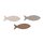 Holz-Streuteile Fisch mit Glitzer, 4x1,3cm, farbl. sort., Beutel 12Stück