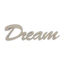 Holzschrift "Dream", taupe, 10x4,5x1cm, Beutel...