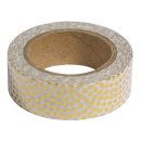 Washi Tape Set Mint/Gold Foil, 15mm, 3 Designs á 10m, Box 30m