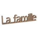 MDF Wort "La famille",FSC Mix Credit, 25x1,5x5,5cm