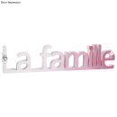 MDF Wort "La famille",FSC Mix Credit, 25x1,5x5,5cm